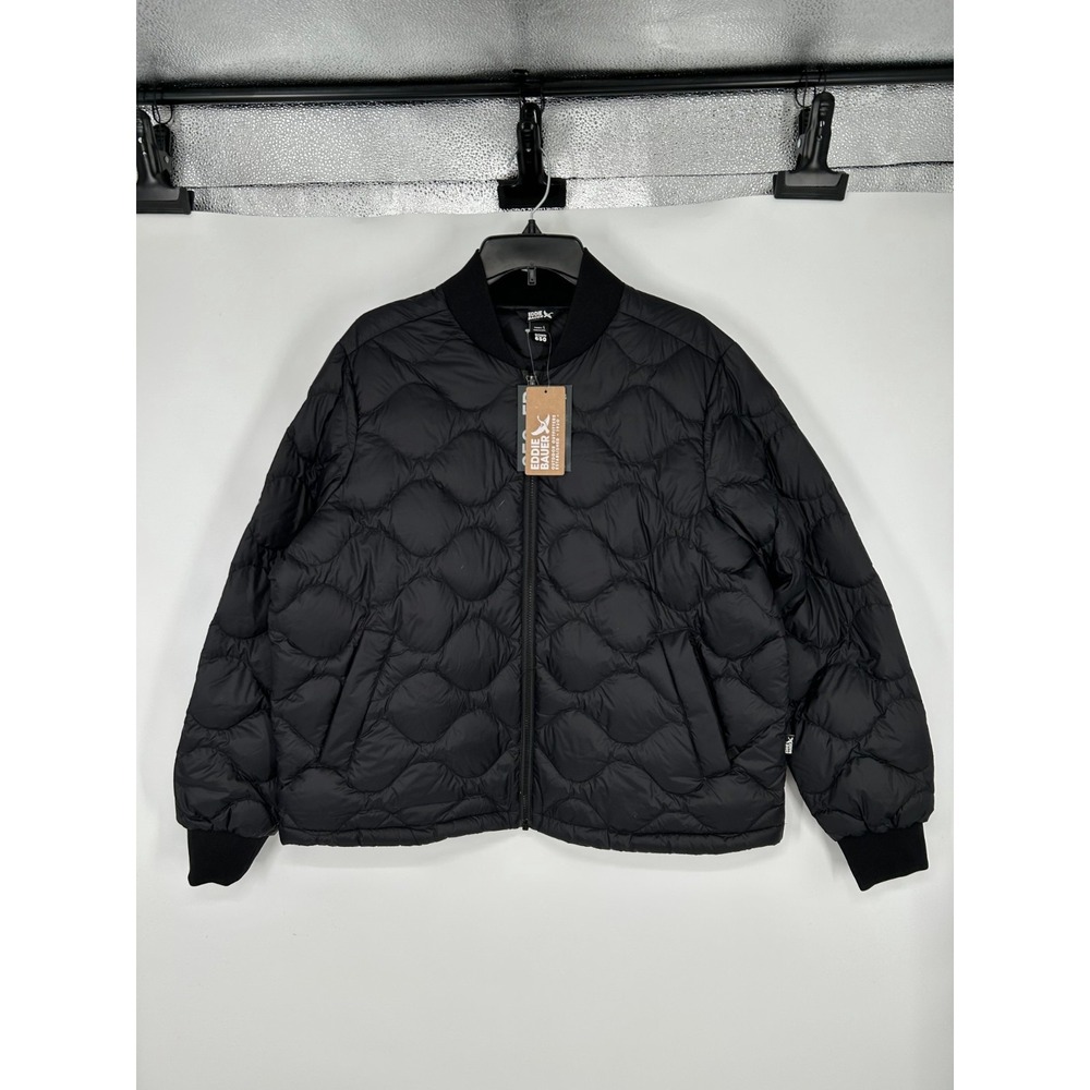 Eddie Bauer Shaw 650 Down Bomber Jacket Womens‎ Large Puffer Quilted Full Zip Up